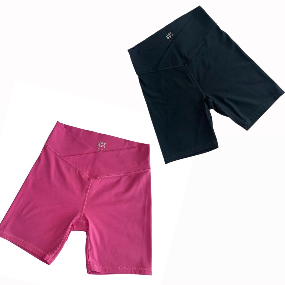 JoyLab Black and Pink Bike Shorts